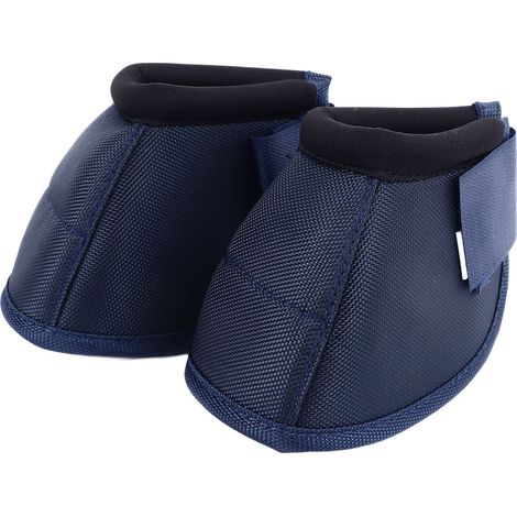 GARRYFIZH Bottes de cloche de cheval en tissu Oxford, résistantes à l'usure, Protection confortable et respirante du sabot pour fournitures d'équipement, bleu marine S (1/5)