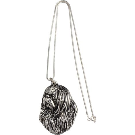 Chin japonés, Spaniel japonés: collar para perros, joyería única para amantes de los perros, colgante de serpiente único de Art-Dog (1/5)