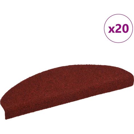 Stufenmatten Selbstklebend 20 Stk. 65x21x4 cm Bordeauxrot Halbrund Groß
