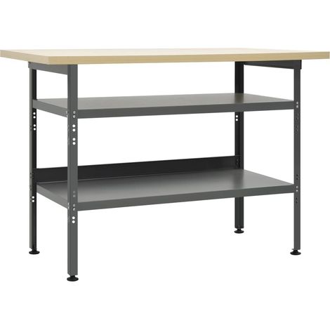 Établi Gris 120x60x85 cm Etabli d'atelier - Étagère de stockage Acier BV919283 - BonneVie (1/5)
