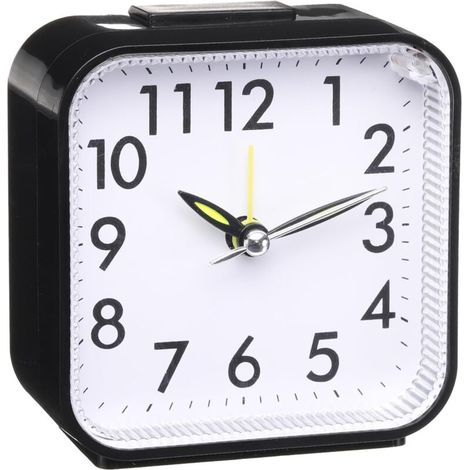 Réveil Analogique Silencieux Sans Tic-Tac, Veilleuse Intégrée, Fonction Snooze, Réveil Portable pour Personnes Âgées et Enfants, Style Simple pour Chambre et Bureau (1/5)