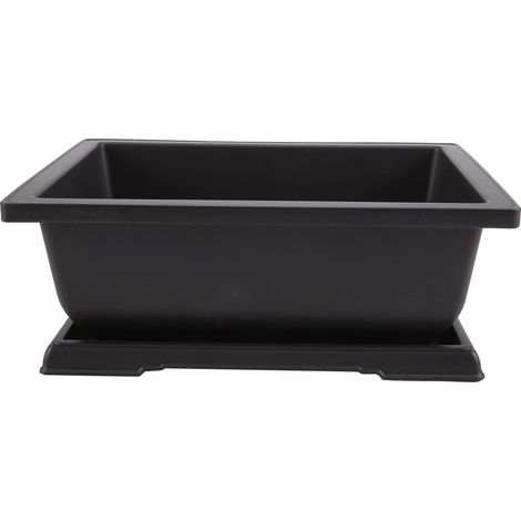Grand Pot de Fleurs Rectangle Bonsaï Pépinière Jardinière Balcon Conteneur 29 X 21 X 10,5 Cm (1/5)