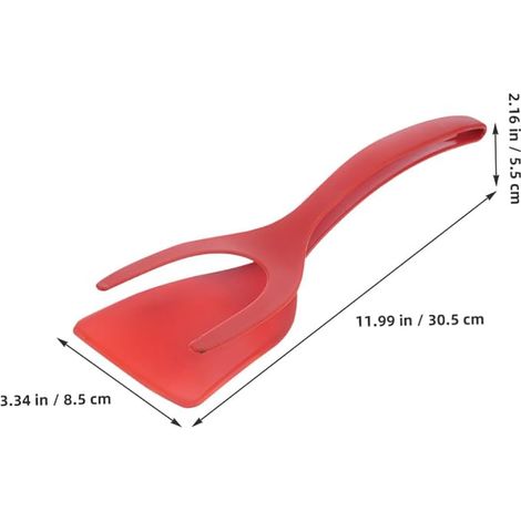 2pièces Spatule à Silicone Pelle à Pince à Steak Ustensile De Cuisine Pour Cuire Des Œufs (1/5)