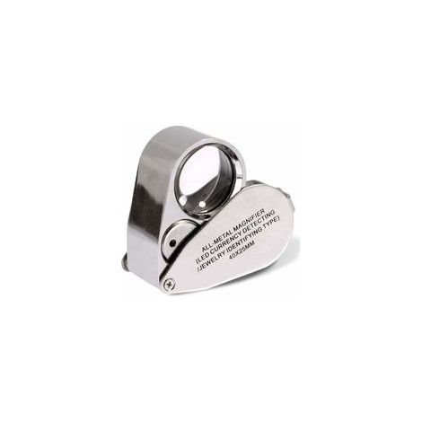 Loupe de bijoutier 40x Pliante pour bijoux Avec lumière LED éclairée Détection de devise LED/jewlers identifiant le type Lupe (1/4)