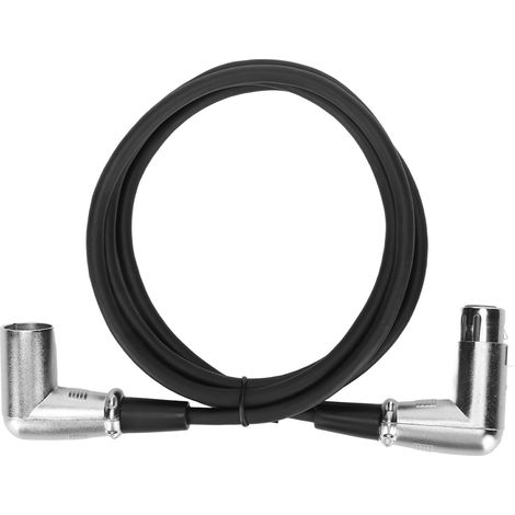 Câble XLR Mâle vers Femelle 3 Broches Angle Droit Sans Bruit pour Microphone 4.9ft (1/5)