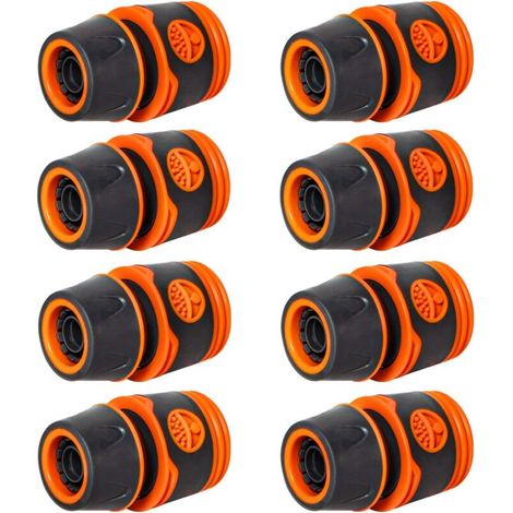 Raccords de tuyau 1/2" raccord rapide de tuyau, kit de raccordement rapide de 8 pièces pour tuyau d'arrosage, raccords de démarrage de tuyau de raccordement rapide
