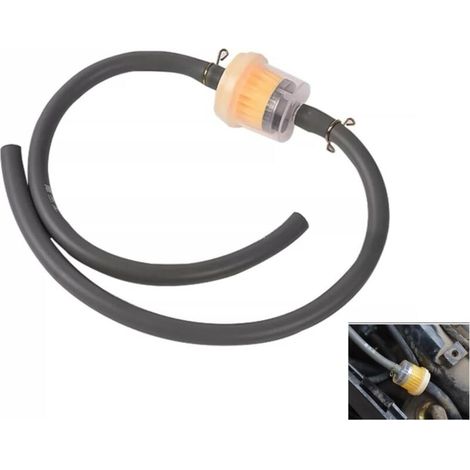 Kit tubo carburante, include 1 filtro carburante a morsetto, ideale per motori monocilindrici da 110/125/150/175/200 cc, 40 cm (1/4)