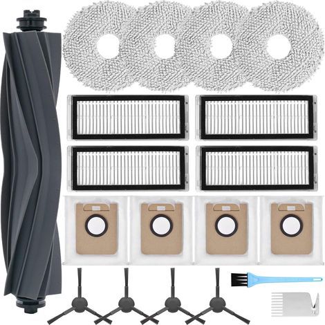 Accessori per aspirapolvere Dreame L20 Ultra Complete, pezzi di ricambio per L20 Ultra, 1 spazzola principale, 4 spazzole laterali, 4 panni per mocio, 4 filtri, 4 sacchetti (1/5)