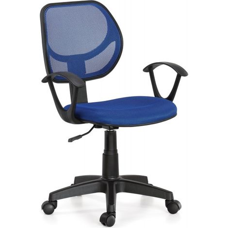 Sedia girevole da ufficio in tessuto grigio scuro con altezza regolabile e con braccioli
