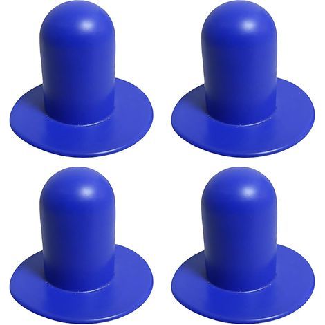 Lot de 4 bouchons muraux de piscine - Pièces de rechange - Filtre de piscine hors sol - Filtre de pompe - Bouchon de trou compatible avec Intex et Bestway (bleu) (1/5)