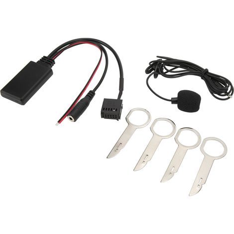 Adaptateur Bluetooth Voiture 12Pin CD AUX IN, Kit Mains Libres avec Micro Intégré, Compatible Focus 2005+ Système 6000CD, Sans Fil Audio Stereo (1/5)