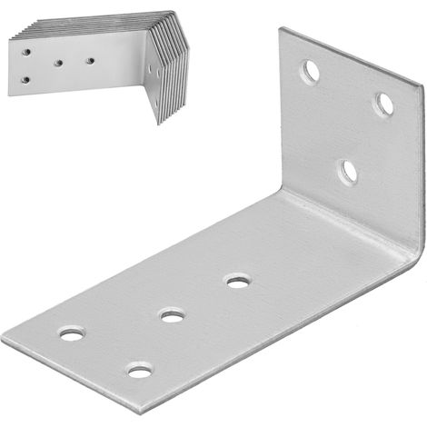 KOTARBAU® Winkelverbinder für Zimmererarbeiten, Edelstahl, verzinkt, 40 x 80 x 40 mm, 12er-Set