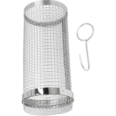 Grille de barbecue en acier inoxydable, résistante à la chaleur et antirouille, cage avec crochet pour camping et fête, 30 cm (1/5)