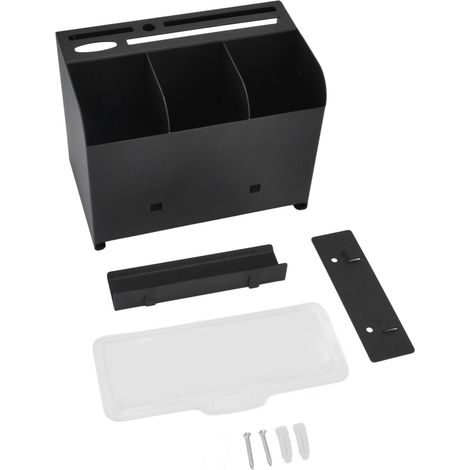 Porte-couverts mural en acier inoxydable avec 4 compartiments pour couverts et baguettes (1/5)