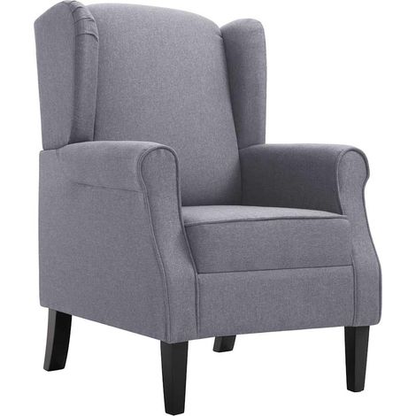 vidaXL Sessel dunkelgrau Stoff