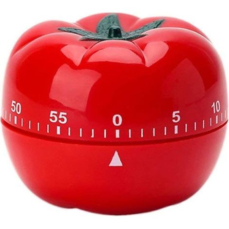 Minuterie de cuisine mécanique manuelle Aseok – 60 minutes, forme tomate, rotation tactile, idéale pour la cuisson (1/4)