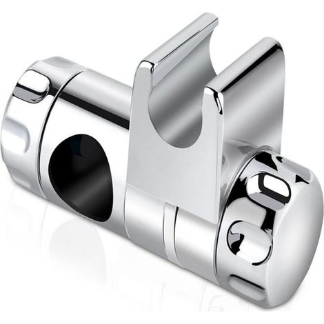Bardusch - Support douchette ABS chromé, curseur barre murale 25 mm, patin inclus (1/4)