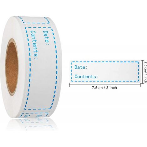 Étiquettes amovibles pour congélateur 1 x 3 pouces Autocollants de stockage des aliments Étiquettes en papier pour réfrigérateur (1/5)