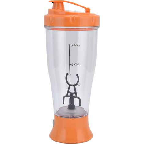 Elektrischer Shakerbecher für Kaffee, Milch und Smoothies schlichtes Design ideales Partygeschenk elektrischer Shakerbecher (Batterie nicht enthalten) leuchtend orange (1/5)