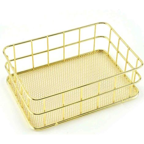 Aufbewahrungskorb aus Eisen für Bürokosmetik, Schmuck, Schreibwaren, Metallarbeiten (1/5)