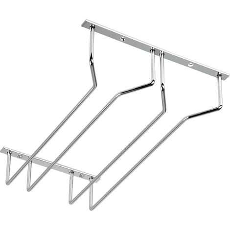 Gläserhalter für 2 Glasreihen 235 x 355 x 70 mm Chrom poliert Halterung für Küche Bar Restaurant Kneipen Café Bierglashalter von SOTECH