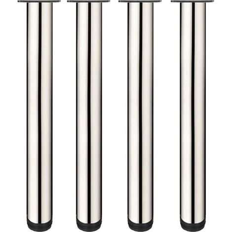Forehill – Lot de 4 pieds de meuble réglables en acier inoxydable – Hauteur 50 cm – Installation facile avec vis – Pour tables et canapés (1/5)