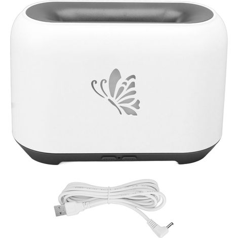 Diffuseur d'huiles essentielles 150ml, humidificateur avec 7 lumières colorées, anti-sécheresse, hydratant, pour bureau, blanc (1/5)