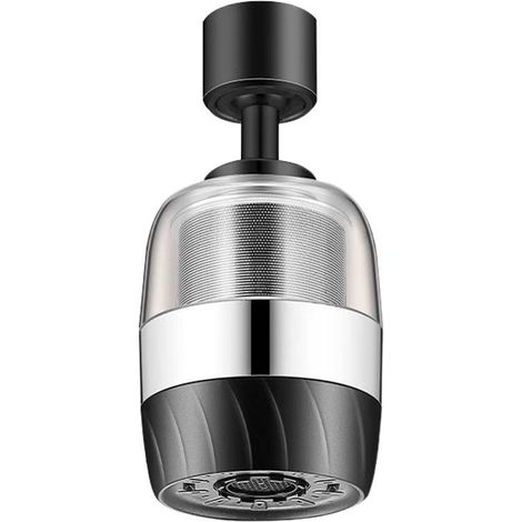 Ausziehbarer Schwenk-Wasserhahn als Ersatzteil für wassersparende Montage, 1/2"-Gewinde für handelsübliche Küchenspülen, schwarz (1/5)
