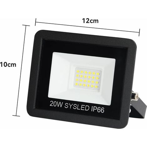 Projecteur LED Blanc Froid IP66 étanche intérieur extérieur Puissance Watt: 20W (1/5)