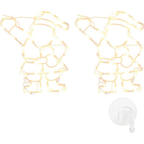 Lumières de Noël silhouette du Père Noël 2 pcs 35 LED CFW348794 (1/5)
