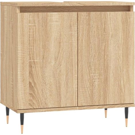 Armoire de bain chêne sonoma 58x33x60 bois d'ingénierie (1/5)