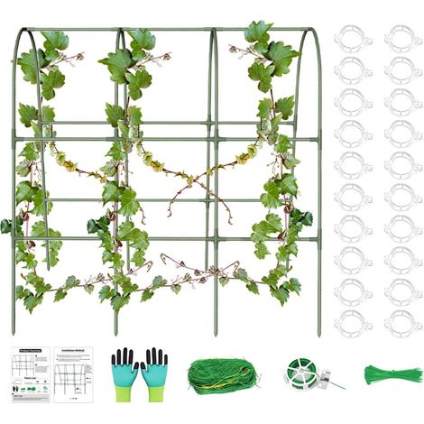 Gartenspalier für Gurken robuster U-förmiger Ständer – Gartenspalier aus Metall für Gurken, geeignet für Tomaten, Trauben, Auberginen und Gewächshausanbau (1/5)