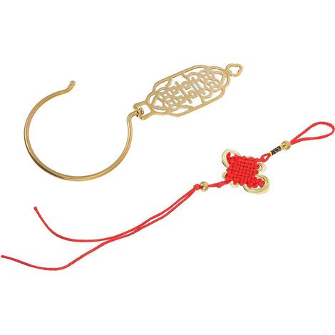 Brass Retro Chinese Style Curtain Hook 93mm Diameter Small