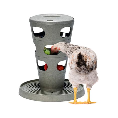 Comedero Divertido para Gallinas - Comedero Interactivo para Mantener Ocupadas a Tus Gallinas - Comedero Antiestrés - Feed Tower
