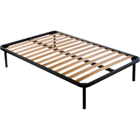 Materassimemory.eu - Rete Piazza e mezza con doghe in faggio e Telaio in Ferro Misura 120x190 Altezza Rete 35cm - doghe letto in faggio