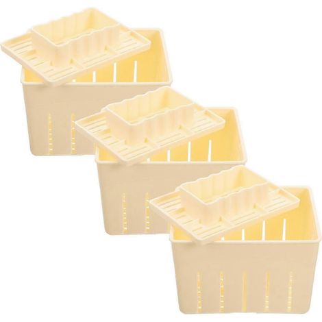 Planche à presser le fromage maison Z7 en 3 pièces et moule à tofu lavable au lave-vaisselle, idéal pour... (1/5)