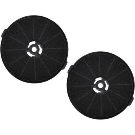 Lot de 2 filtres à charbon actif pour hottes de cuisine, 140 x 25 mm, système de purification de l'air, accessoires de ventilation, installation facile. (1/4)