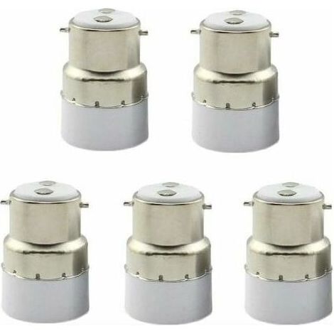 Package of 5 converter of socket bulb B22 to E14 Socket of socket B22 Pass to the bracket of lamp adapter standard E14 (1/4)