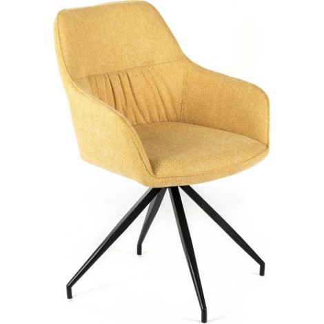 Celeste, Set di 2 sedie in tessuto Giallo (56cm X 56cm H. 87cm)  Duzzle (1/5)