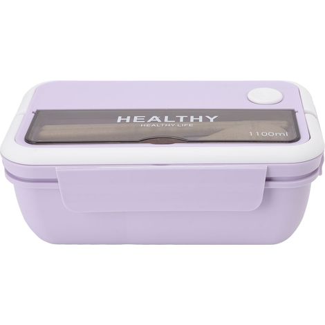 Boîte à lunch isotherme portable de grande capacité (1100 ml), étanche, idéale pour les salades au bureau (violet). (1/5)