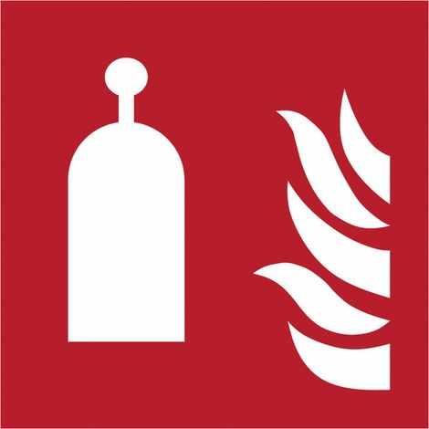 Pannello adesivo antincendio ISO 7010 "Stazione di rilascio a distanza" - F014