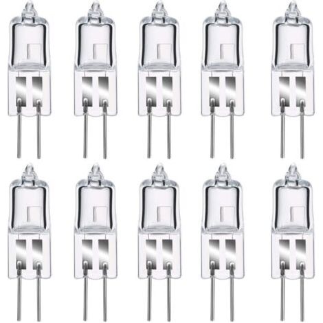 Ampoule LED G4,Ampoules halogènes G4 35W 12V, blanc chaud 2800K, gradable capsule transparente 10 pièces (1/4)
