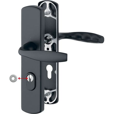 New York Security Set HOPPE 1810H/3452A-ZA/3450 Negro mate 37-52 mm - Llave i - 11810166