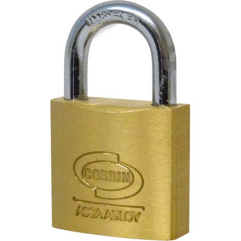 Lucchetto Corbin l-110-20-ka1 acciaio cementato ottone