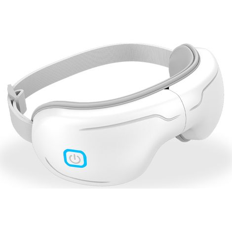 Massageur pour les yeux avec chaleur et compression-Masque pour les yeux chauffant blanc classique avec vibration, musique Bluetooth, 6 modes, rechargeable pour la fatigue oculaire, yeux secs