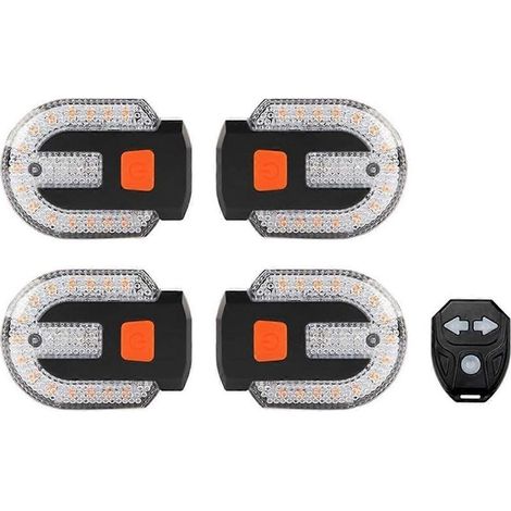 4er-Set Fahrradblinker mit Alarm – 3-Modus-Fernbedienung – Wasserdichtes LED-Rücklicht – Sichere Montage an allen Fahrradtypen – Andiamo (1/5)