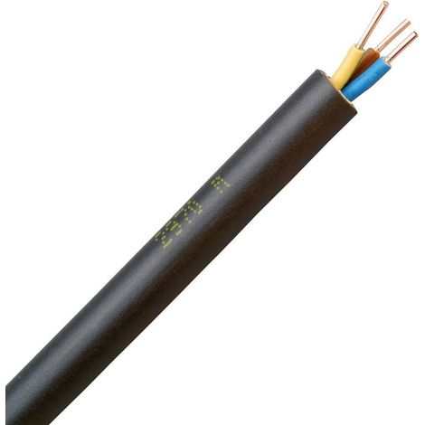 Cable Kopp NYY-J negro 10 metros diámetro 11 mm