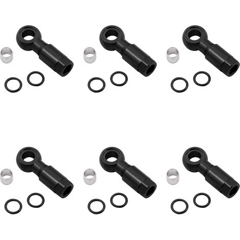 6X Aiguille de Tuyau de Frein à Disque Hydraulique de VéLo TêTe d'olive pour Accessoires de Frein de Cyclisme XT XTR Noir (1/3)