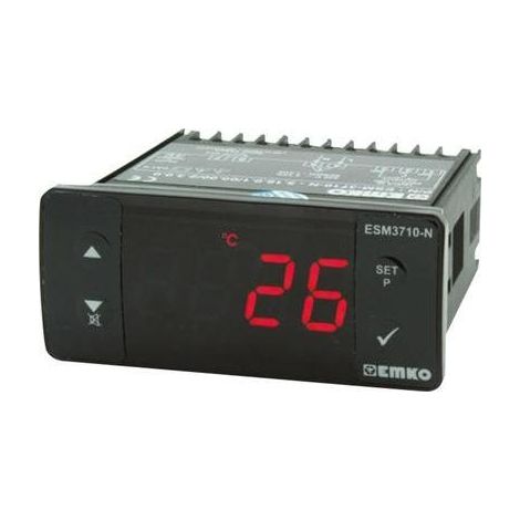 emko ESM-3710-N termostato negro para caldera y radiador