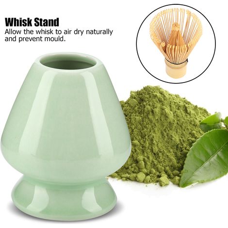 Keramikständer für Matcha-Besen (1 Stück), passend für Bambus-Teedosen. Zubehör für die Teezubereitung. (1/5)